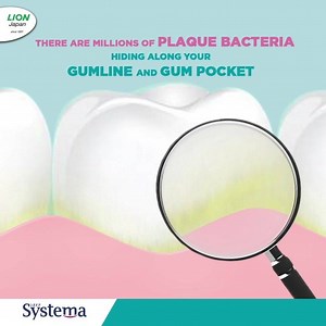 There are millions of plaque bacteria hiding along your gumline and gum pocket which can cause cavities and gum disease. To reduce plaque bacteria build up, use Systema Anti Plaque Toothpaste. It breaks down plaque and provides a 24-hour protection against oral bacteria, keeping your gums and teeth healthy! #SystemaMY | Systema Malaysia