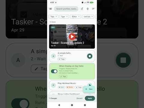 Tasker - New Main Screen UI