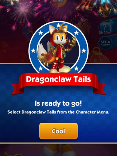 New character is unlocked Dragonclaw Tails is ready to go Sonic Dash SEGA android game play #gaming #sonic #sega #mobilegaming #sonicdash