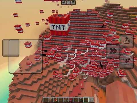 Exploding a minecraft tnt 30x30 blocks pyramid
