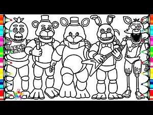 Five Nights at Freddy's Coloring Pages / FAST FREDBEAR in Hello Neighbor FNAF / NCS Music