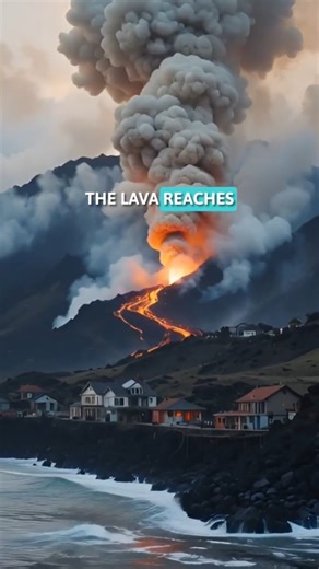 Lava Flow Speed-run Village Evacuates in Minutes.#shorts
