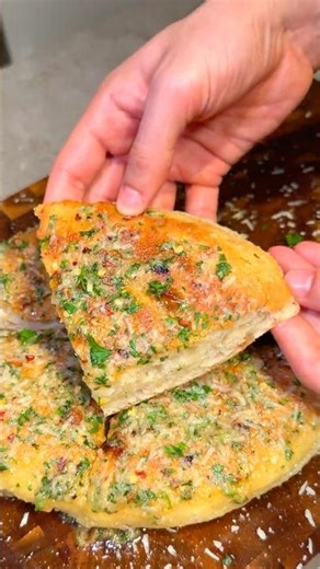 Pan-Fried Garlic Focaccia (No Oven, No Kneading, Insanely Soft)