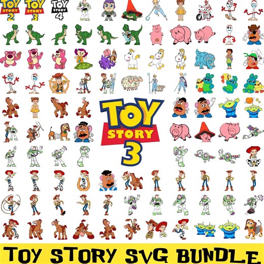 Toy Story SVG Bundle, Woody Buzz Lightyear SVG, Jessie Forky Clipart, Toy Story Characters Png,toy Story Svg Files for Cricut and Silhouette - Etsy