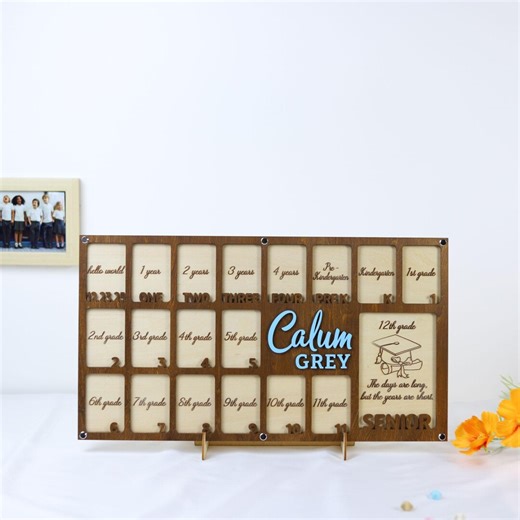 Birth Through Graduation School Years Photo Frame, Kindergarten to Grad , Pre K to Grad , School Years Photo Frame, School Picture Frame - Etsy