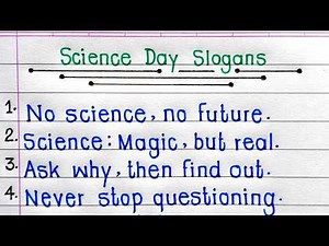Science Day Slogans In English | Slogans On National Science Day In English |