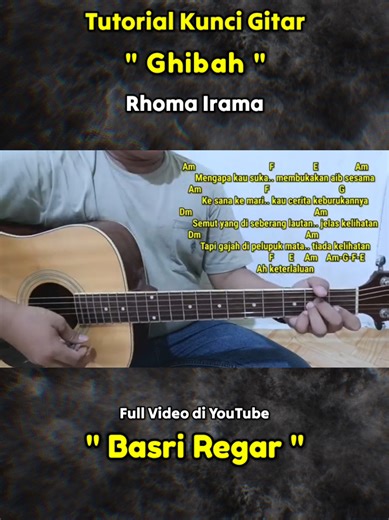 Tutorial Kunci Gitar: Ghibah oleh Rhoma Irama