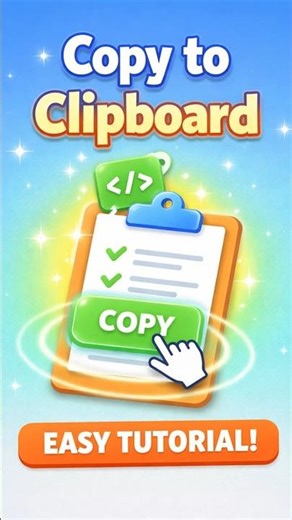Copy to Clipboard in JavaScript | Real Project Feature #coding #shorts