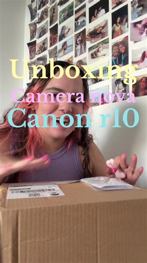 Unboxing da minha camera nova minha primeira mirrorless a canon r10!! #unboxing #camera #canon #mirrorless #canoncamera