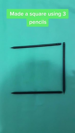 Fácil truco para dibujar un cuadrado con 3 lápices