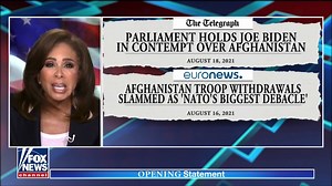 "Mark this day as the day the U.S.A. officially fell from grace as the world’s super power due to the ineptitude, the incompetence and the dereliction of duty by a so-called “commander-in-chief” - Judge Jeanine’s powerful opening statement on Biden’s mishandling of Afghanistan | Judge Jeanine Pirro