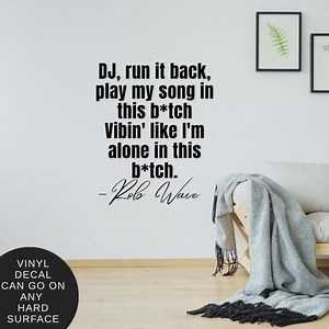 Décalcomanie murale en vinyle lyrique Rob Wave • Décoration pour studio de musique - Etsy France