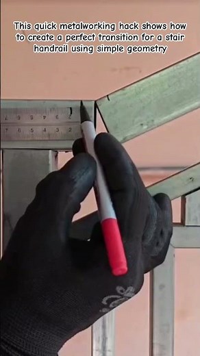 Genius Metal Handrail Hack: Perfect 90-Degree Corner Joint Trick #WeldingHacks #Metalworking