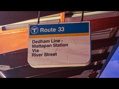 Riding the full MBTA route 33 inbound to Mattapan