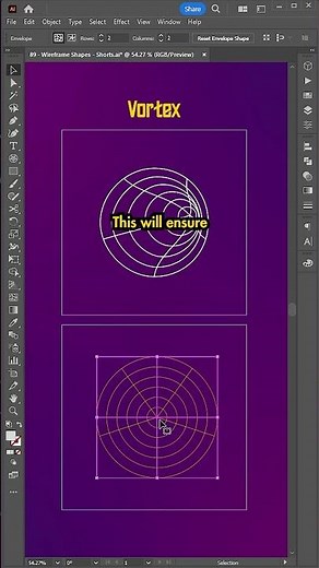 EASY Wireframe Vortex Shape in Adobe Illustrator
