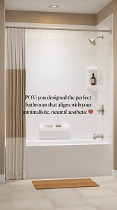 A beautiful and timeless Scandinavian-style bathroom designed for those with a neutral taste 🤍🫧 | Bath Fitter