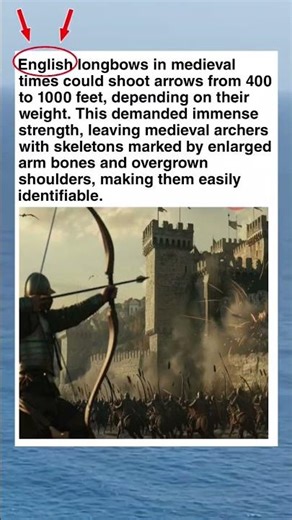 Longbow Legacy: The Physical Transformation of a Medieval Archer #shorts #facts #history #warriors
