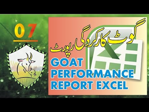 Goat Performance Report/Goat / Sheep / Record keeping In Excel | goat record keeping spreadsheet