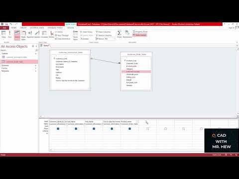 How to make a new table from two tables using a Query in Microsoft Access