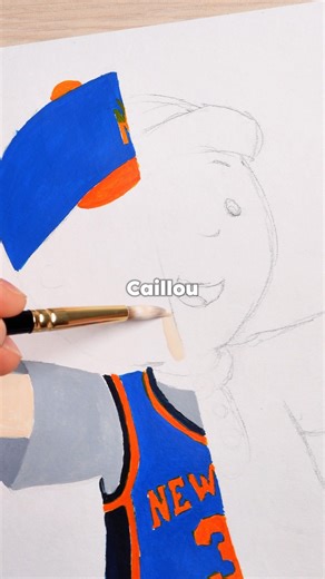 @yeyomakesart on Instagram: "Painting Caillou in 3 different styles"