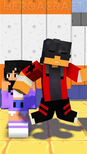 everybody do the flop aaron and aphmau couple #short#shortsreels#memes#meta | HeroaCraft