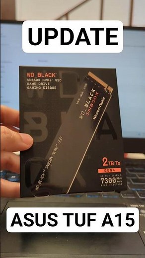 ASUS TUF A15 UPDATE from 512GB to 2.5TB | Installing a WD BLACK SN850X SSD in a laptop