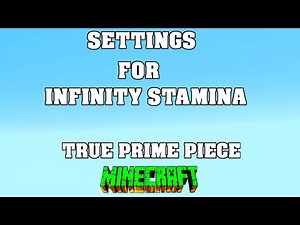 SETTING FOR INFINITY STAMINA / Minecraft True Prime Piece 😱