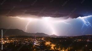 Electrifying Power: Lightning Bolt Animation - Dynamic and Striking Visual Effect