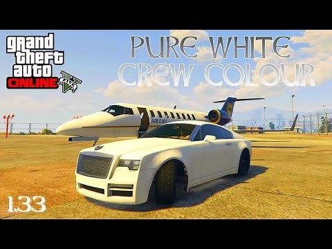 GTA 5 Online 'HOW TO GET A PURE WHITE CREW COLOUR' (1.33)