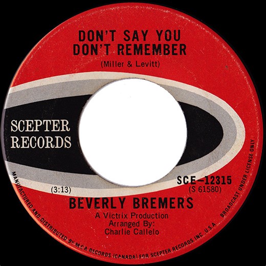 Beverly Bremers - Don't Say You Don't Remember / Get Smart Girl