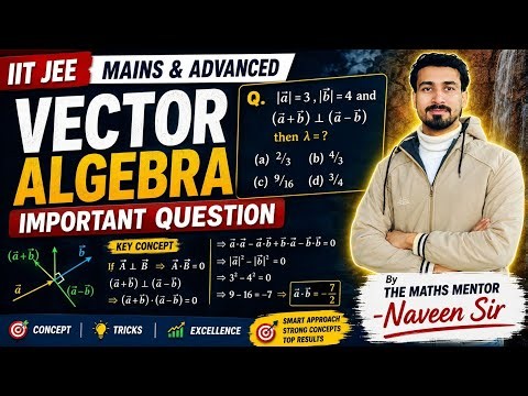 Vector Algebra Shortcuts for JEE Aspirants ll Vector Algebra Masterclass