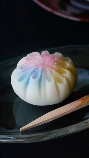 【食べる芸術】練り切り 花火 作り方🎆中あんは黒こしあん 和菓子職人