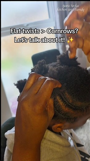 Flat twists - Cornrows? Let’s talk about it! #hairtutorial
