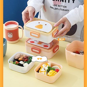 [Hot Item] Cute for Kids School Bento Lunch Box Food Storage Container with Cutlery