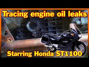 How to find an engine oil leak source on a motorcycle