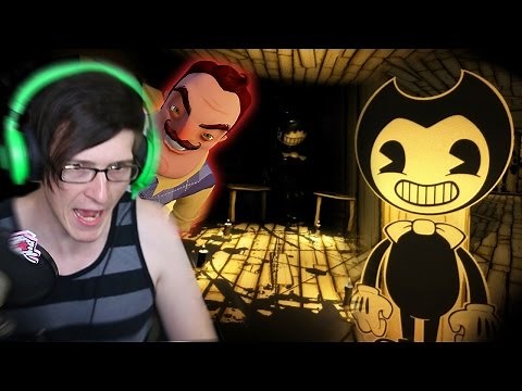 DISNEY GONE ALL HELLO NEIGHBOR! | Bendy And The Ink Machine (episode 1)