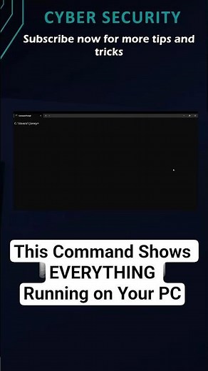 This Command Shows EVERYTHING Running on Your PC 😳@cyberskills1