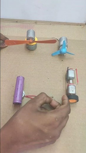 double DC motor and battery funny spin science project_Dc Motor Hack