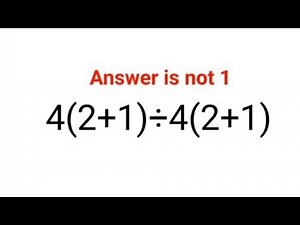 4(2+1)÷4(2+1) Answer is not 1. Can you solve this Ukraine Math Test problem?#math #ukraine