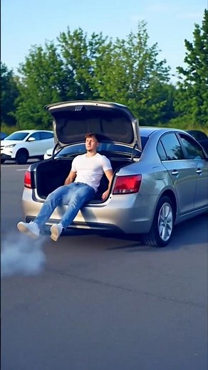 Moving car with farts #fart #gaspower #trunkchallenge
