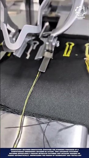 Digital machine stitching complex designs for high-quality garments #satisfying #shorts