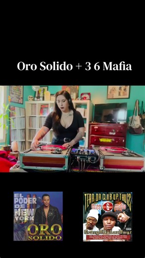 One thing about me, Im gonna mix some random shit together…for fun lol old videotbh , but still one of my favorite random mixes Ive ever done. 😂🤷🏻‍♀️ (plz dont bite/steal my mixes thank u hehe) #ThreeSixMafia meets #OroSolido 🎧🎶🔥 #djqueline #mashup