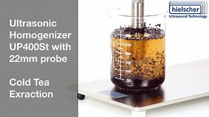 Ultrasonically Cold-Brewed Tea