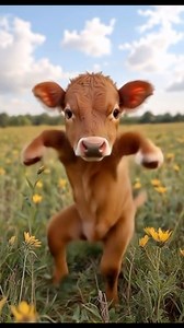 Baby Cow Funny Dance 😜🐂 #CowVideo #BuffaloVideo #CowSounds #BuffaloSounds #funny #shorts #cartoon #cow | Cow House