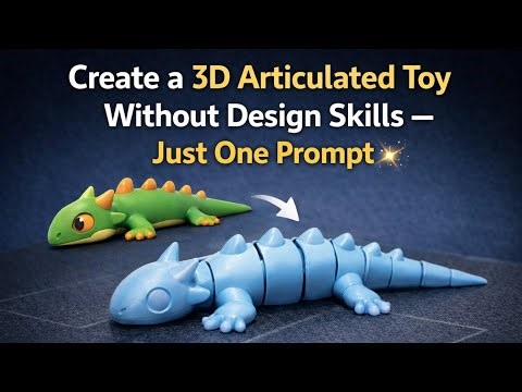 Create a 3D Articulated Toy Without Design Skills — Just One Prompt