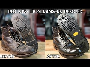 ASMR Shoe Restoration: Relaxing Red Wing Iron Ranger Sole Replacement