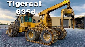 Mega Machine in Motion: Tigercat 635D with 10 Massive Tires and a 6.7L Cummins Engine