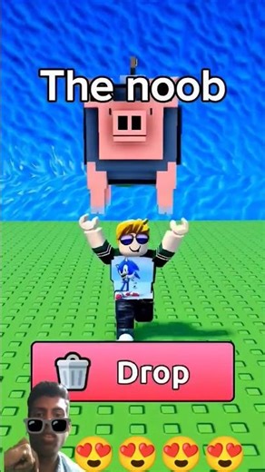 🤯 Types Of NOOB & Hacker in Roblox Tsunami Challenge | #roblox #robloxshorts #robloxedit