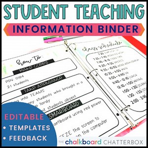 Student Teacher Binder | Editable for Student Teaching