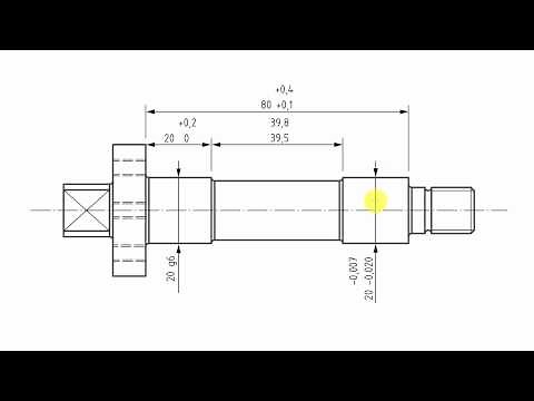 Dimensional tolerancing of a shaft